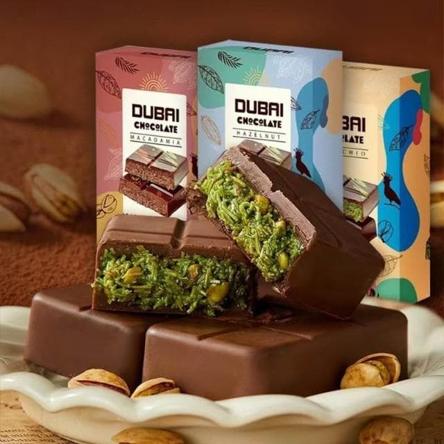 HanNaMiChan迪拜風味巧克力開心果巴旦木榛子多口味任選夾心巧克力休閑辦公零食零食零嘴巧克力