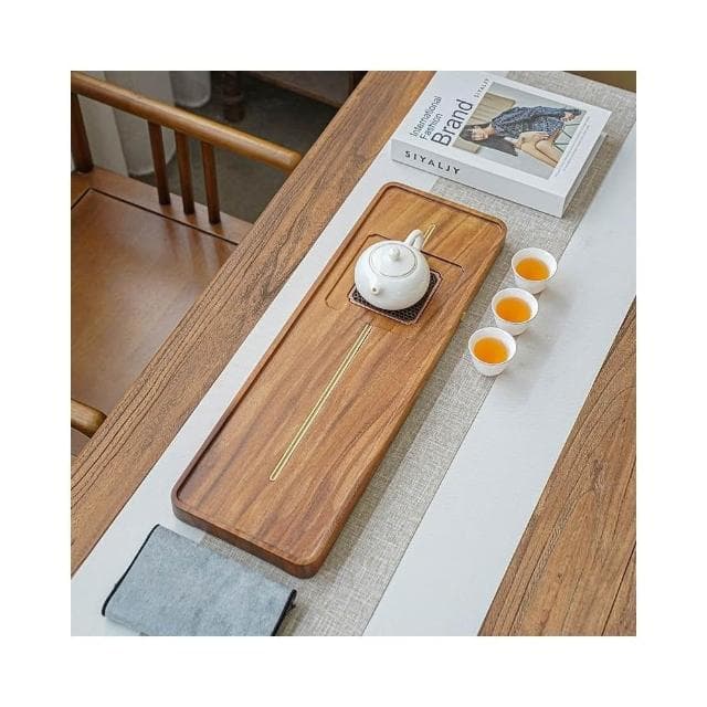 廠家直發 免稅 茶盤 胡桃木茶盤家用整塊長方形簡約功夫茶具排水中式新款客廳幹泡茶臺