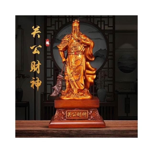 金關公擺件 武財神 家用關二爺 關羽 武財神爺 供奉神像 店鋪開業公司送禮 客廳供奉招財
