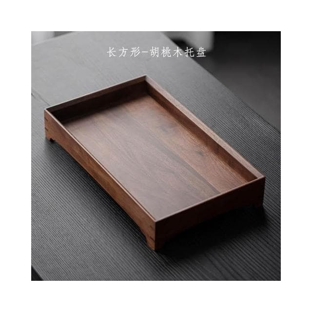 北美黑胡桃木茶託盤茶具茶杯收納幹泡小茶盤純實木家用壺承