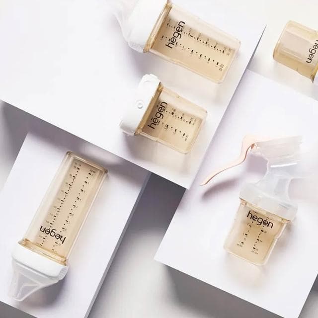 【hegen】PCTO™ 金色奇蹟PPSU多功能方圓型寬口奶瓶-330ml 防脹氣/擬乳奶嘴/6M+適用(寶寶共和國)