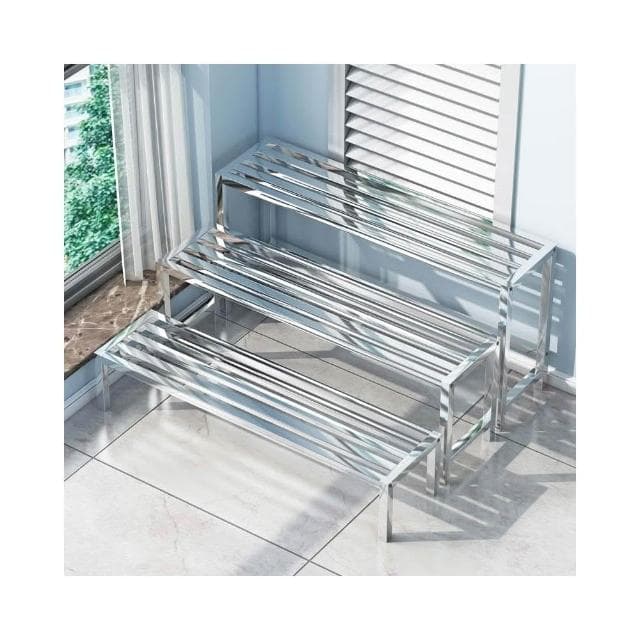 不锈钢花架 阶梯式组合阳台多肉专用多层架 加宽户外植物摆放花盆架 戶外花架 階梯式花架 陽台花架 盆栽架 花架陽臺落地式