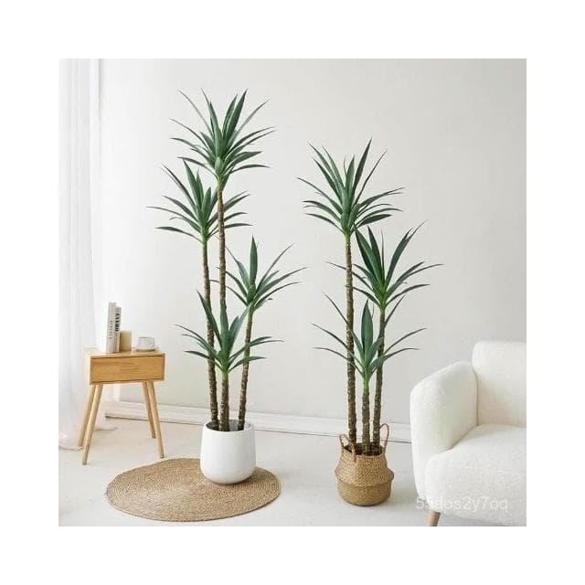 可開發票 北歐仿真劍麻鐵樹植物仿真盆栽裝飾假綠植室內辦公室商場落地擺件