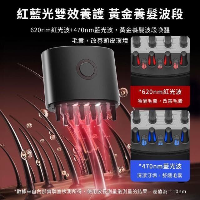 小米有品 頭皮導液梳 頭皮護理 頭皮保養 紅藍光 頭皮SPA 頭皮上液梳 梳子 導液梳 頭皮梳