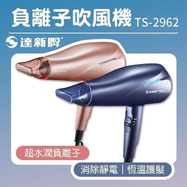 【達新牌】負離子吹風機 吹風機 大風量吹風機 美髮吹風機 沙龍吹風機 專業吹風機 TS-2962 (速達)
