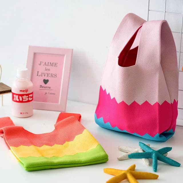 【AHUA 阿華有事嗎】AHUA阿華有事嗎 韓系包包 三色鋸齒波紋針織手提包 B0068 韓妞必備包 百搭配件 包包 袋子 手袋 肩包 日系