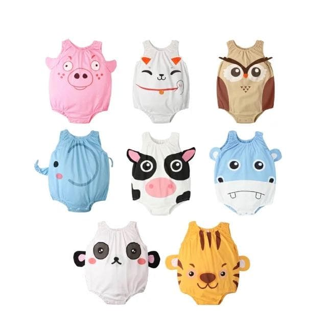 【Baby 童衣】兒童可愛動物造型服 男女童無袖連身衣 嬰幼童夏季無袖包屁衣 寶寶造型服 41271