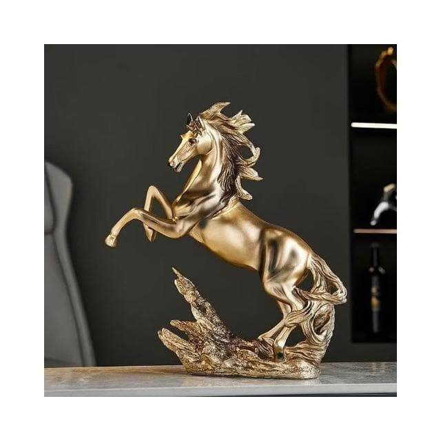 新中式馬到成功擺件 博古架擺件 輕奢客廳酒櫃裝飾品 家居桌面擺飾 辦公室書櫃裝飾 喬遷開業禮物