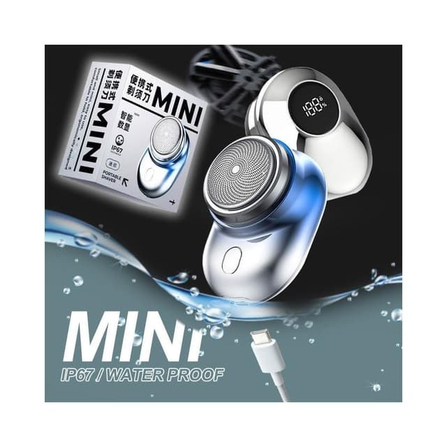 液顯水洗迷你電動刮鬍刀現貨附發票元石剃鬚/電動刮鬍刀/刮鬍刀/電動剃鬚刀/剃鬍刀/元石刮鬍刀/創維元(清SALE)