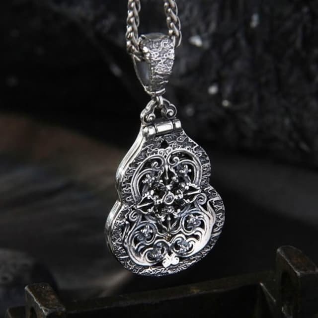 【巴黎精品】現貨+預購 S925手工純銀吊墜子足銀項鍊泰銀項鏈首飾復古情人節禮物-平安吉祥男女飾品a1kj31