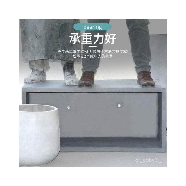 水泥花盆長方形瓷盆花卉植物盆栽花瓶批髮大號種菜高檔客廳上檔次 長方形花盆 大花盆 花箱 別墅花盆