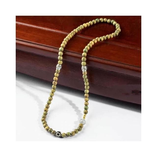 【開運堂】現貨 6mm紫檀木+天然灰月光多圈復古手串新中式國潮綠檀串珠手鍊天珠灰月光手飾