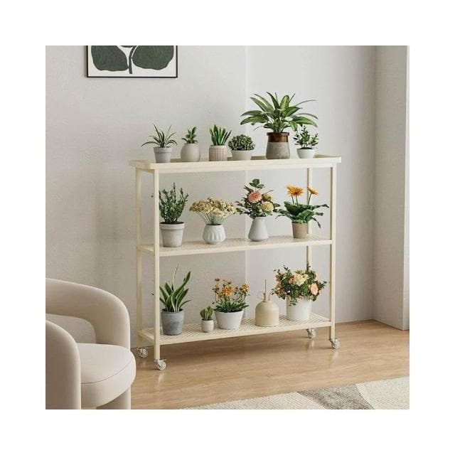 植物架花架子盆栽架移動置物架客廳落地式花架陽臺簡約現代花盆架鐵藝植物擺放層架