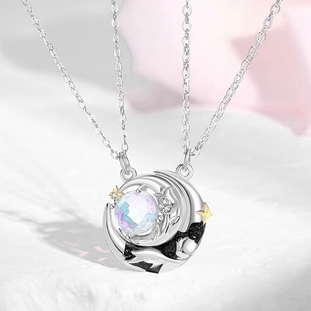 【巴黎精品】紐約精品 現貨+預購 頂級925純銀項鍊鎖骨鏈情人節禮物情侶對鍊配件-星月小王子情侶項鍊2款a1kp2