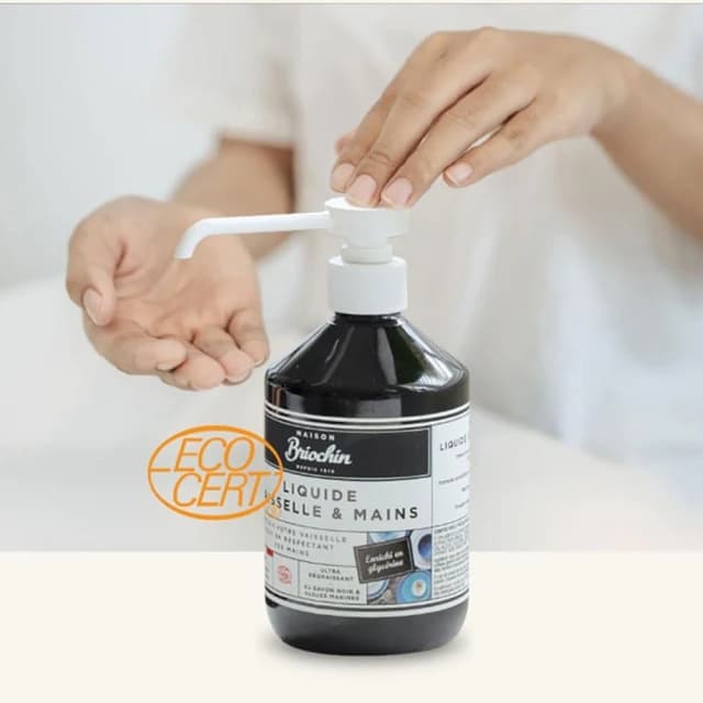 Maison Briochin 黑牌碧歐馨 護手洗碗精 500ml (碗盤清潔/黑皂液/去污/去油漬/有機認證)