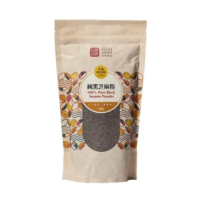 【源順】純黑芝麻粉400g(全素/無糖/五穀粉/芝麻糊/精力湯)