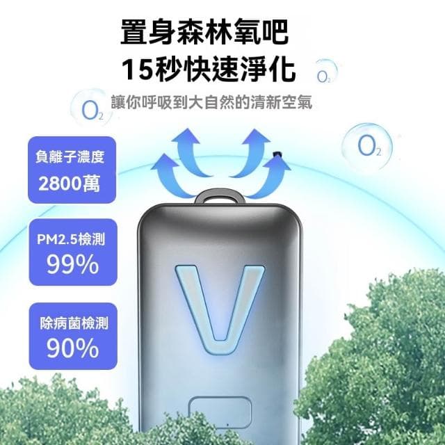88 空氣淨化器 殺菌器 消毒器 挂脖負離子機 消除異味 除異味 靜音設計 15h待機 隨身攜帶 無需耗材 去除PM2.