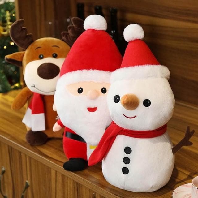 聖誕造型玩偶 (聖誕老人 麋鹿 雪人 聖誕樹 絨毛玩偶 薑餅人 交換禮物 娃娃 公仔 聖誕節 耶誕節)