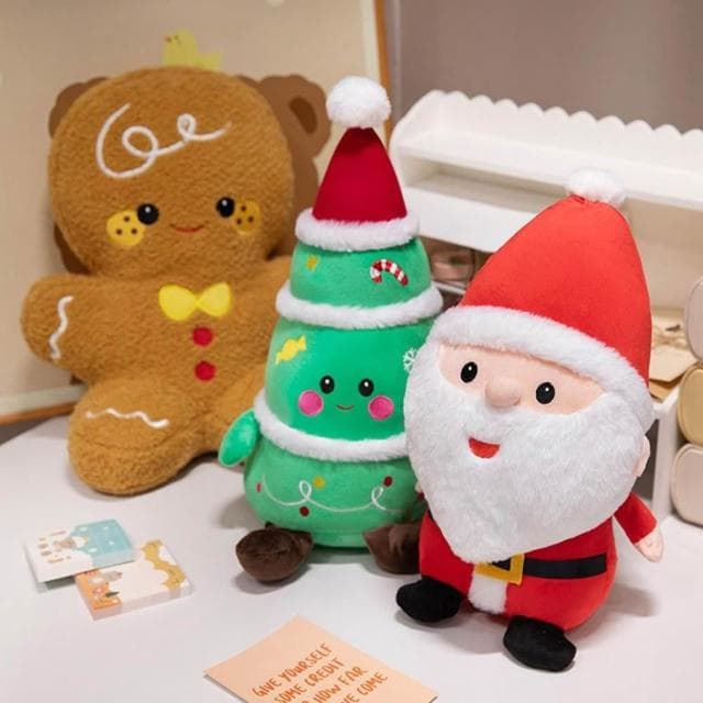 聖誕造型玩偶 (聖誕老人 麋鹿 雪人 聖誕樹 絨毛玩偶 薑餅人 交換禮物 娃娃 公仔 聖誕節 耶誕節)