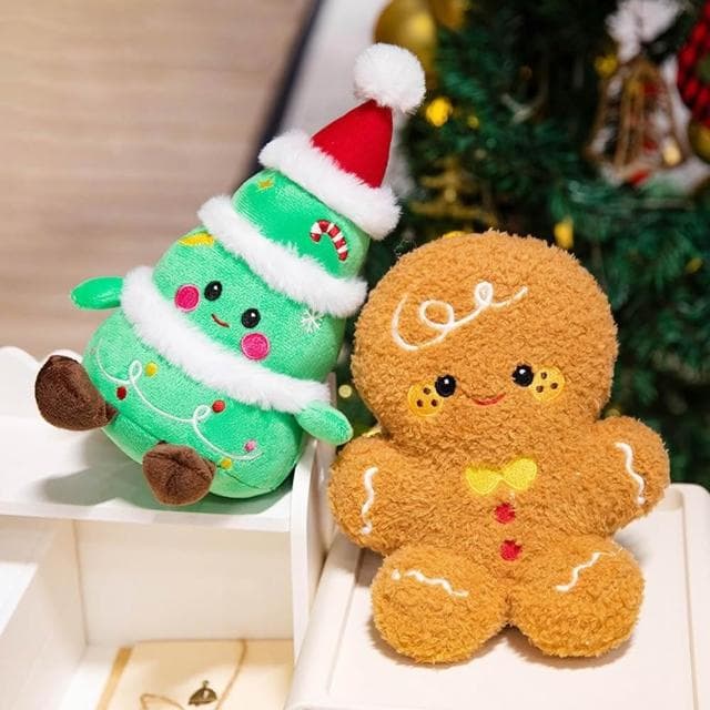 聖誕造型玩偶 (聖誕老人 麋鹿 雪人 聖誕樹 絨毛玩偶 薑餅人 交換禮物 娃娃 公仔 聖誕節 耶誕節)