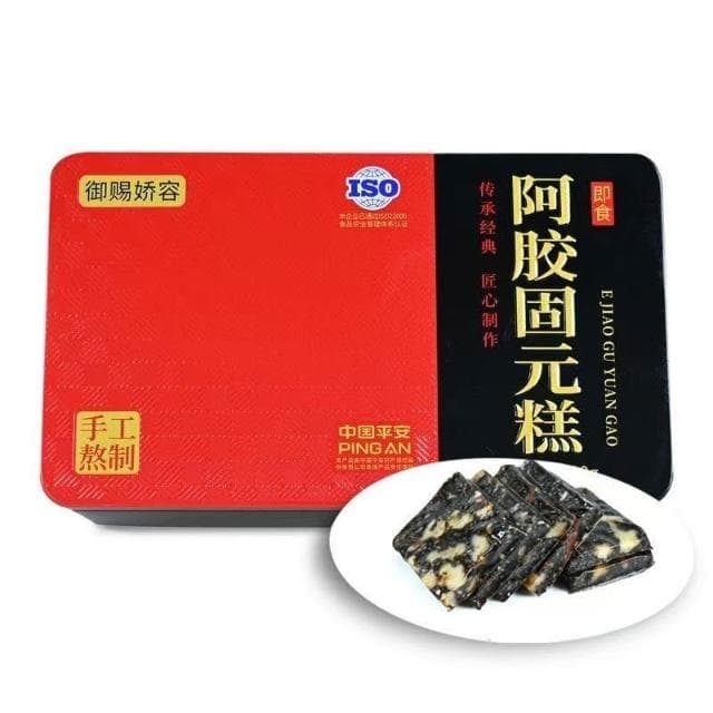 紅茶 茶葉 山東正品阿膠糕500g女士卽食阿膠固元膏手工純禮鐵盒禮盒裝禮品