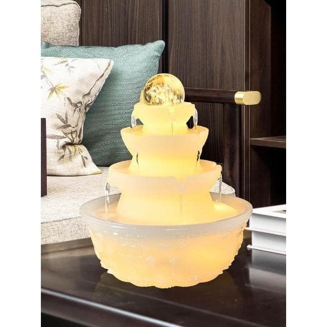 中式桌面流水擺件迴圈水景辦公家居風水輪裝飾品開業喬遷招財禮品