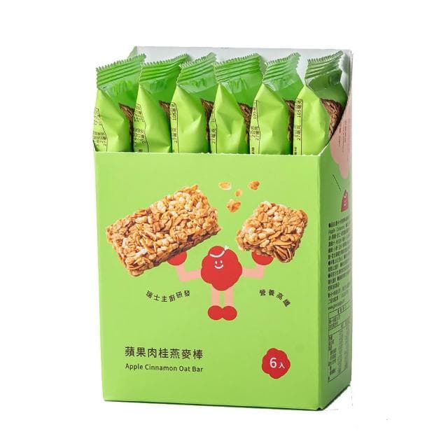 【GRANOLA GAGA 穀卡卡】燕麥棒26gx6入盒裝 (蘋果肉桂;蛋白棒/營養棒/能量棒/高纖低卡/健康點心)
