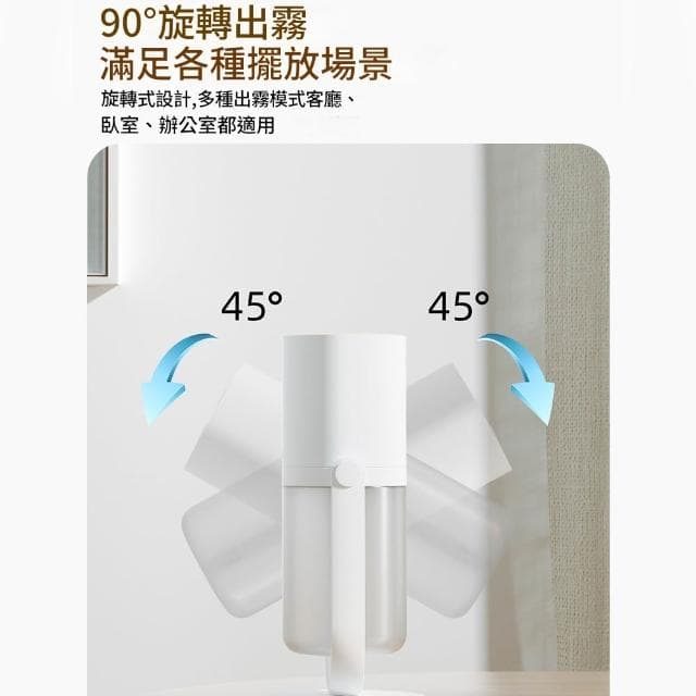 【RTAKO】家用桌面雙噴加濕器 靜音 可調節角度 小型充電加濕器 旋轉雙噴霧加濕器 大容量霧化器 車載無線加濕器 辦公加濕器