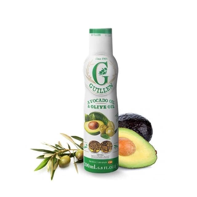 西班牙 Guillen 噴霧式酪梨橄欖油200ml-3入組 (酪梨油/橄欖油/噴霧油/氣炸鍋專用)