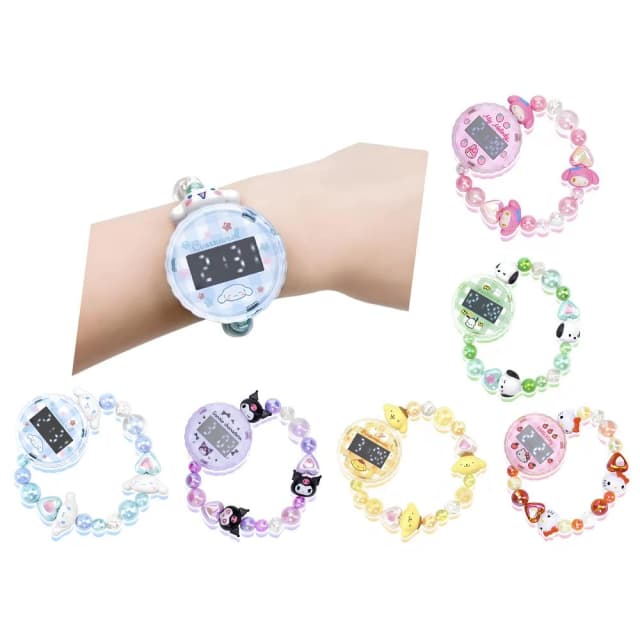 【SANRIO 三麗鷗】靈動創想 三麗鷗 手錶 串珠手錶 兒童版 女孩 小學生 庫洛米 大耳狗 美樂蒂 生日 禮物 串珠玩具 送禮 串珠手錶