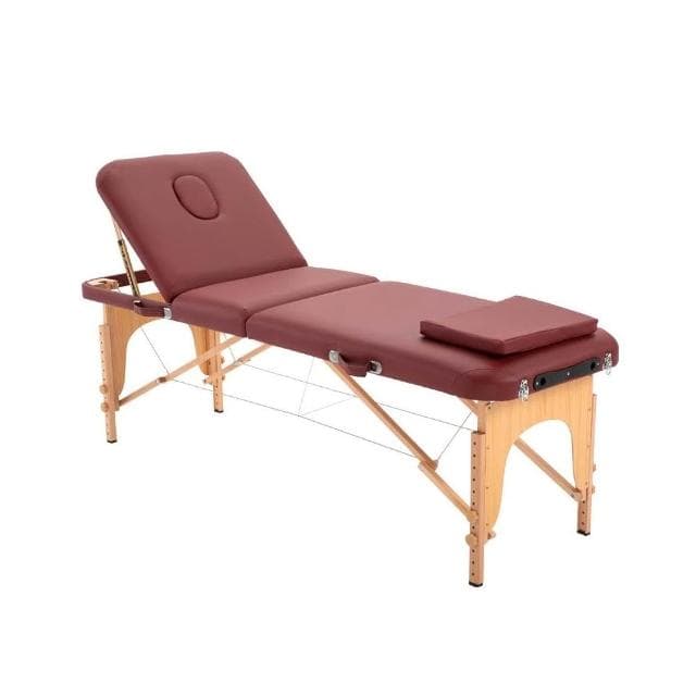 新品手提折疊美容按摩床美體推拿針灸紋身床家用可攜式櫸木養生床