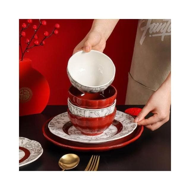 免運 結婚喬遷餐具套裝禮盒送禮物法式碗碟新款新家用新居搬家送禮