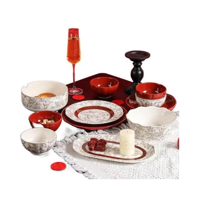 免運 結婚喬遷餐具套裝禮盒送禮物法式碗碟新款新家用新居搬家送禮