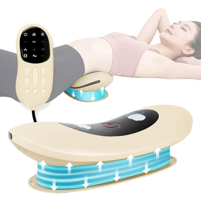 腰部按摩器 按摩儀 舒緩腰部 腰椎疼痛 電動智慧 脈衝 熱敷 震動 充氣 家用 (腰部按壓 腰酸背痛 孝親 老年 禮物）