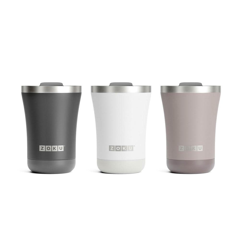 【ZOKU】車用真空不鏽鋼保溫杯350ml (黑/灰/白;隨行杯/環保杯/咖啡杯)