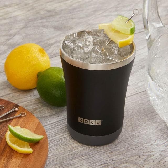【ZOKU】車用真空不鏽鋼保溫杯350ml (黑/灰/白;隨行杯/環保杯/咖啡杯)