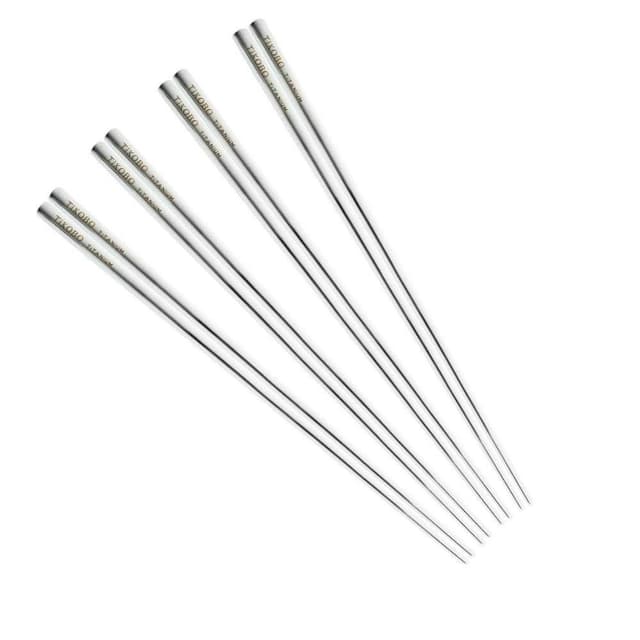 【TiKOBO 鈦工坊】純鈦筷子多入組 4入／8入 23.5cm ( 空心筷 方筷 方形筷 環保筷 餐具 非不鏽鋼 送禮 )