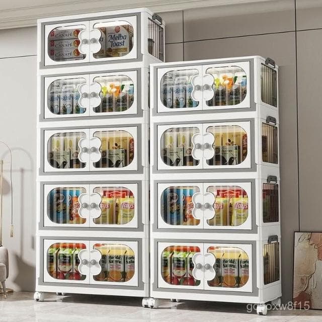 🔥熱銷爆品 收納櫃家用免安裝寶寶衣櫃嬰兒衣服儲物櫃零食置物櫃兒童臥室櫃子 TITA