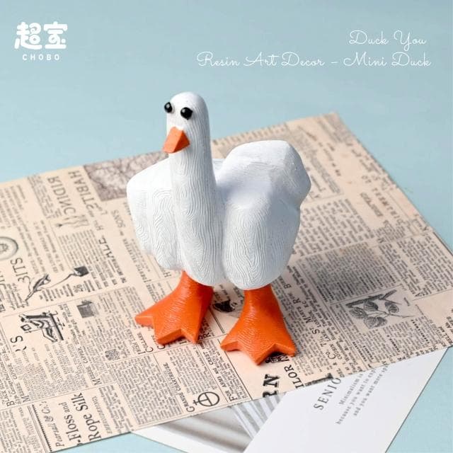 【超寶好物館】Duck You 中指鴨迷你桌上擺件 生日禮物 創意樹脂桌面搞怪擺件 好友禮物裝飾品 交換禮物