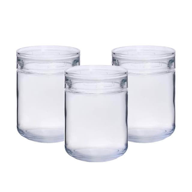 【Seisho 星硝】寬口徑玻璃密封儲物罐420ml-3入組 (醃漬罐/收納罐/保鮮罐/密封罐/玻璃罐)