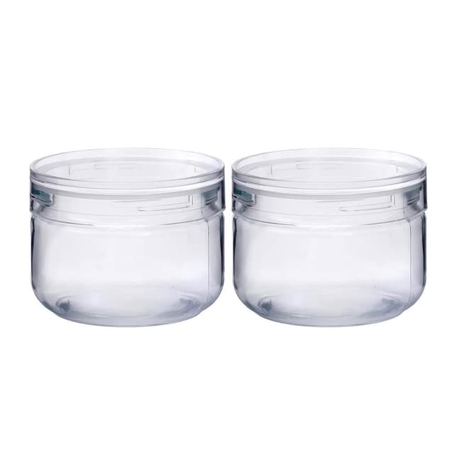 【Seisho 星硝】寬口徑玻璃密封儲物罐600ml-2入組 (醃漬罐/收納罐/保鮮罐/密封罐/玻璃罐)