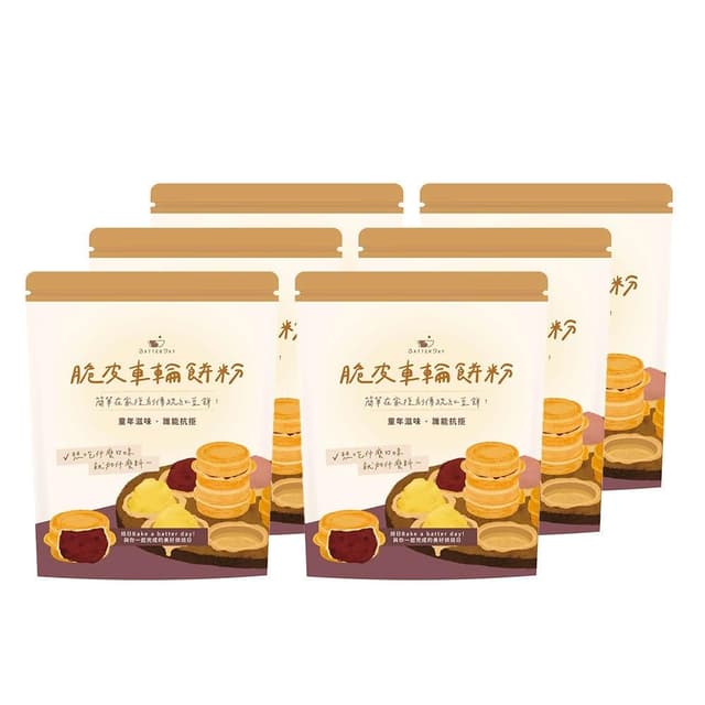 BatterDay焙日 脆皮車輪餅粉500g-6入組 (預拌粉/烘焙DIY/紅豆餅/大判燒/鯛魚燒)