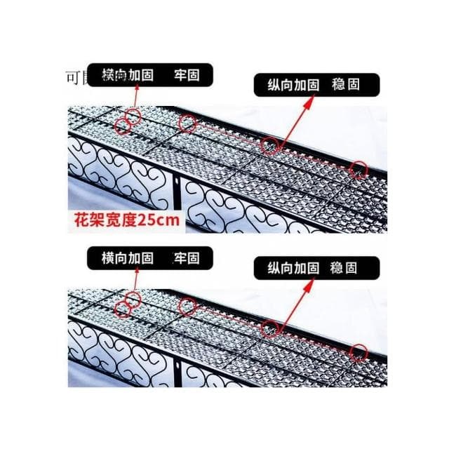 特價秒殺 欄桿花架陽臺花架 方形雙層欄桿花架 陽臺鐵藝懸掛盆栽架子 放花盆掛架 窗臺窗戶花槽花盆架掛式 植物花架種菜壁