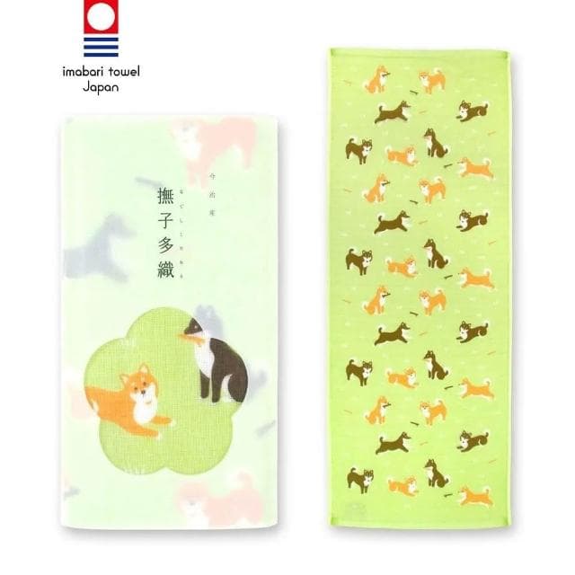 日本 撫子多織 紗布毛巾 34x90cm (柴犬;今治毛巾/口水巾/洗臉巾/彌月禮/宮本株式會社)