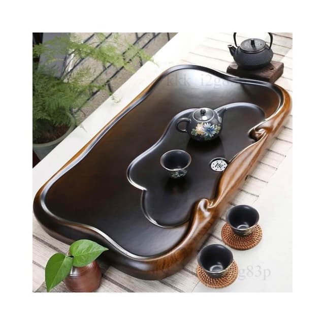 黑檀木 茶盤 實木 新款 家用 簡約 茶海 茶臺 客廳 茶具 小型 原木 茶托盤 排水 幹泡 辦公室 泡茶組