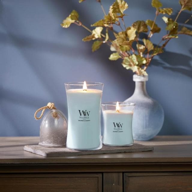 【WoodWick】美國WOODWICK 沙漏蠟燭 9.7oz 【鼠尾草木&海草】SAGEWOOD&SEAGRASS 香氛蠟燭