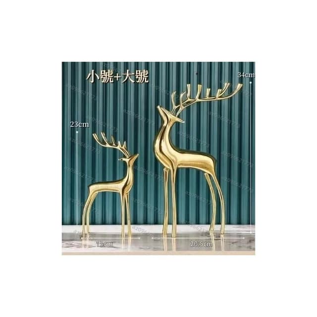 純銅輕奢富貴鹿擺件  入厝禮 書房客廳玄關酒櫃銅鹿軟裝飾品 鹿擺飾 裝飾 擺設 擺飾 風水佈置 發財擺件家居家飾交換禮物