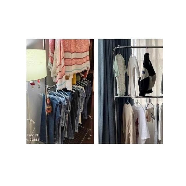 🍀櫥窗掛衣架 不銹鋼掛衣架 亮面展示架 童裝衣架 服裝店雙層展示架 陳架加輪