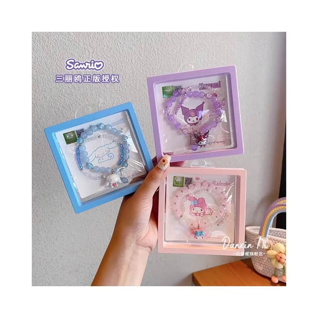 【SANRIO 三麗鷗】三麗鷗 大耳狗 酷洛米 美樂蒂 立體手鏈系列 手鏈 首飾 手環