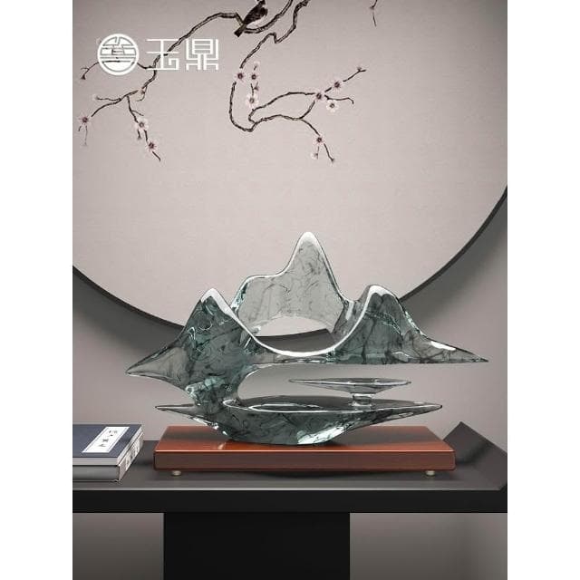 新中式創意假山擺設招財客廳玄關辦公室擺設禪意喬遷新居禮物高端